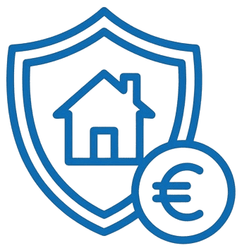 Icône bouclier et maison — Optimisation assurance emprunteur